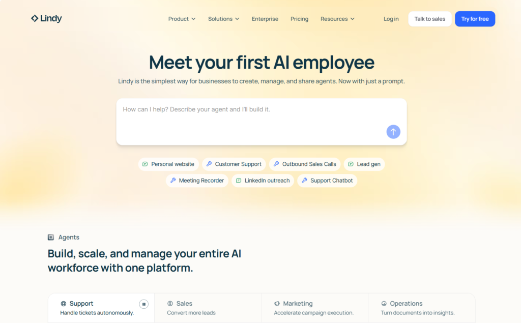 Neural Nexus workflow built with Lindy AI for simple no-code automation and research assistants